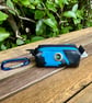 Repurposed Dog Poo Bag Holder Made From Pool Toy - Black and Blue