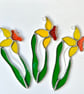 Stained Glass Daffodil Suncatcher - Handmade Hanging Decoration