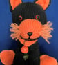 Halloween Black and Orange Cat – shelf decoration gift - Image 5