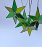Stained Glass Christmas star in green 