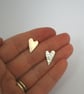  Sterling Silver Folk Heart Textured  Earrings - Image 2