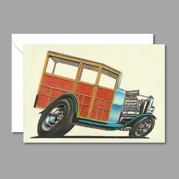 Woody Custom Car Card: Birthday Card For a Car Lover - Card for Him