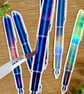Pen Pals Holographic Vinyl Sticker Set - Fountain Pen Biro Highlighter - Image 2