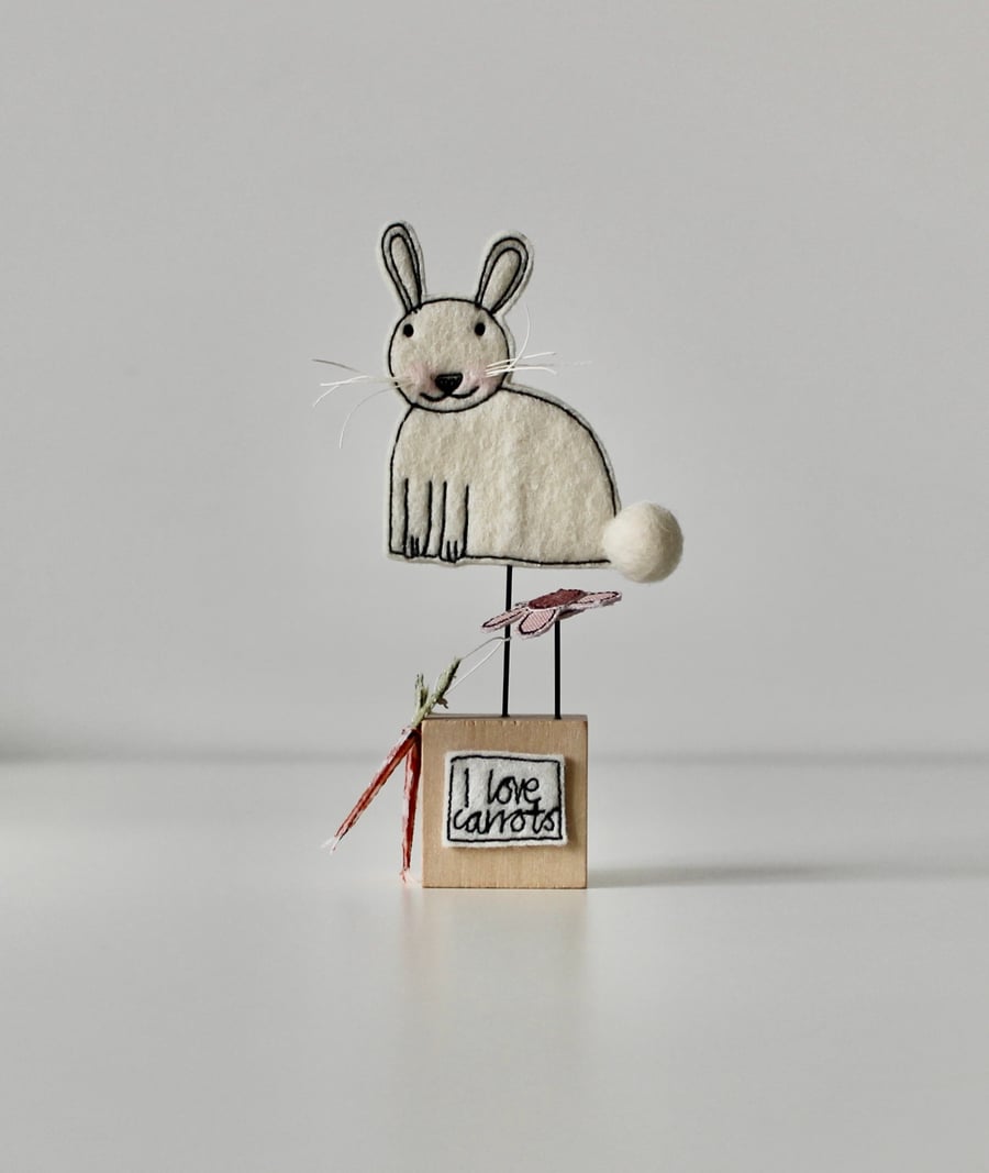 Special Order for Heidi - 'I Love Carrots' Bunny - On the Block 