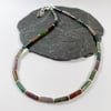 Indian agate and silver necklace