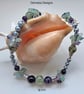 Designer Prehnite, Amethyst, Flourite & Shell Pearl Necklace  - Image 7