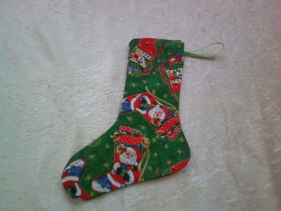 Santa on Stockings 7.5 inch Stocking