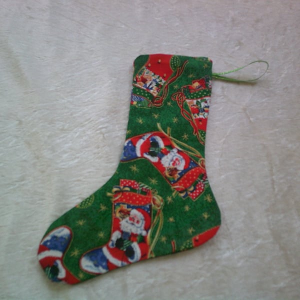 Santa on Stockings 7.5 inch Stocking