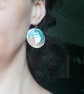 Handmade Elements Artwork Ceramic Earrings with Silver Coloured Ear Wires - Image 3