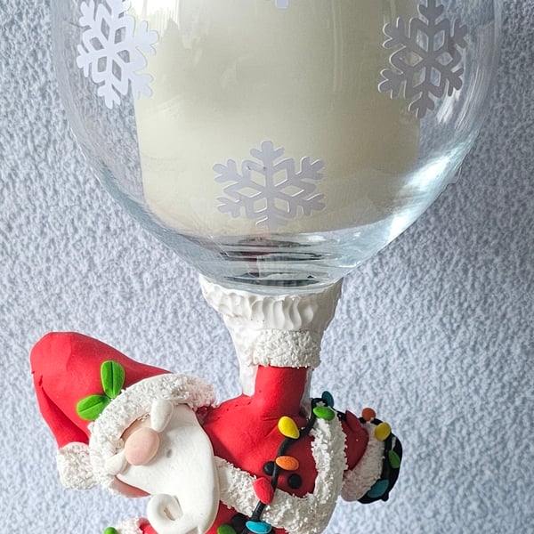 OOAK Santa Faux Candle Holder