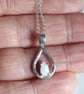 Opal Raindrop Necklace Sterling silver Coober Pedy Crystal Opal - Image 2