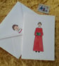 Greetings card with original choir boy design - Image 4