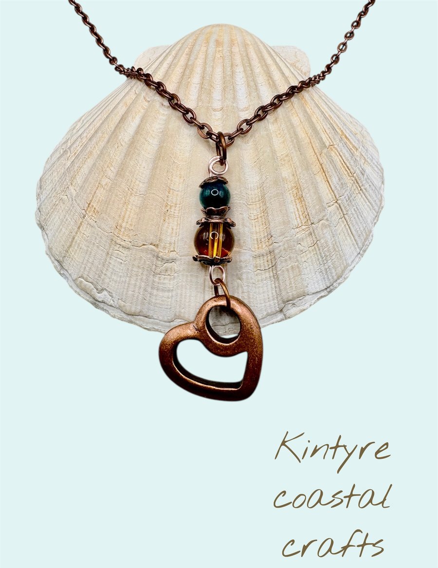 Bohemian heart necklace