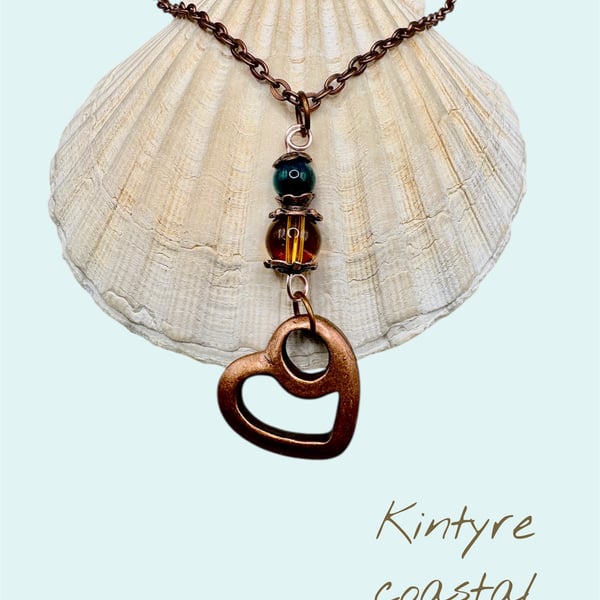 Bohemian heart necklace