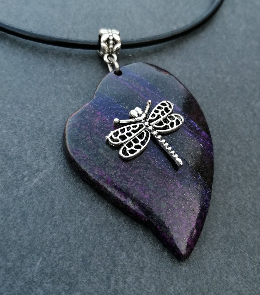 Agate Dragonfly Pendant