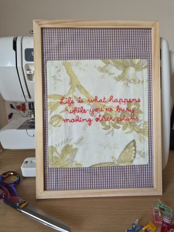 Hand Embroidered Wall Art - Cottagecore