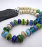 lampwork glass knotted necklace - Image 2
