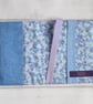 SOLD - A6 Reusable Patchwork Notebook Cover - Blues, Pinks & Purples - Image 6