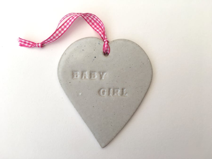 Loveheart hanger, ceramic lovehearts, gift idea, home decor, pottery,