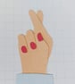 Good Luck card with crossed fingers - Image 3