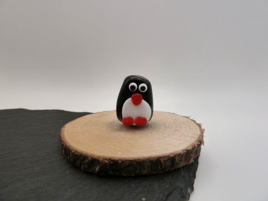 lampwork glass penguin gift