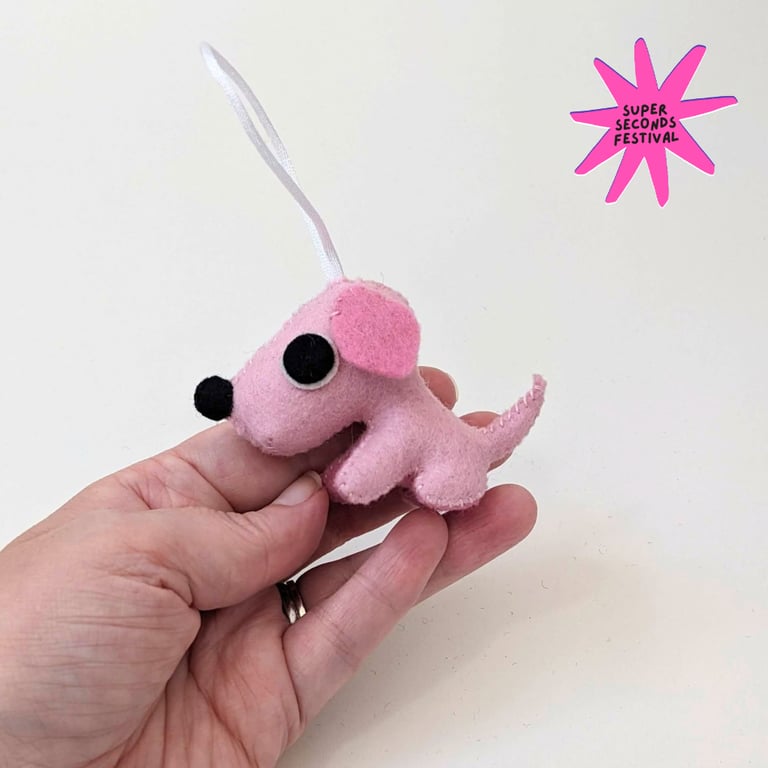 Pink Puppy - Hanging Decoration - Super Seconds Festival