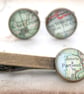 Tie Clip and Cufflinks Set with Custom Map Location, Personalised Gift for Him - Image 3