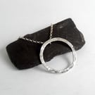SILVER Handmade Hoop pendant, Handmade Urban Jewellery