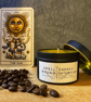 Energy Intention Candle, Orange Lemon Rosemary Mint Scent, Vegan Eco-Friendly
