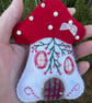 Christmas Candy Cane Toadstool Cottage  - Image 3