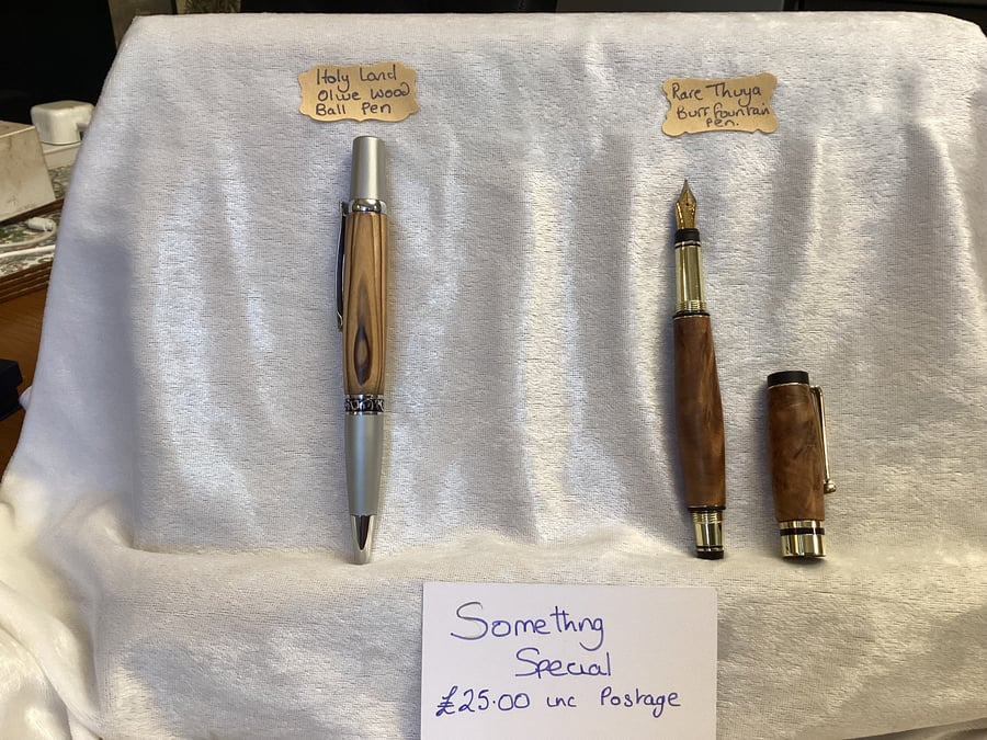 Hand turned speciality pens