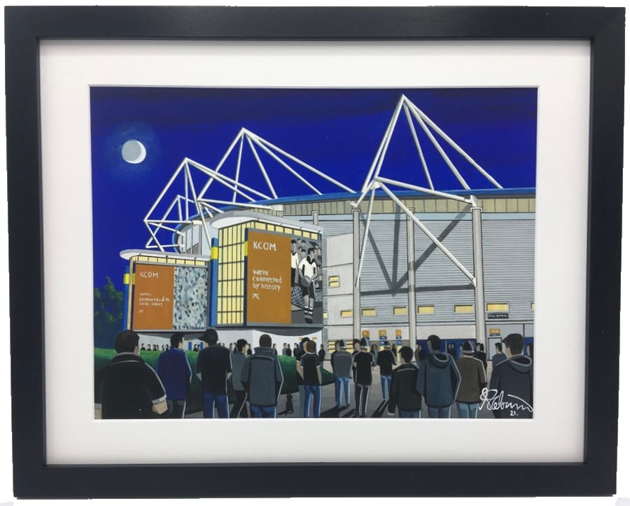 Hull R.F.C, KCOM Stadium, High Quality Framed Rugby Art Print.