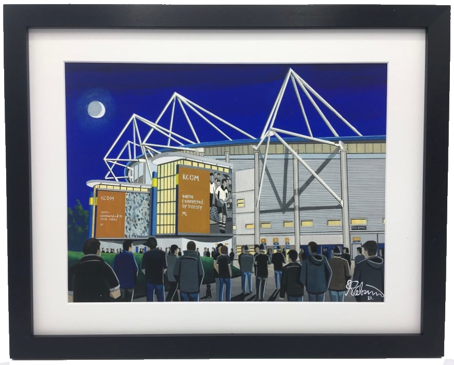 Hull R.F.C, KCOM Stadium, High Quality Framed Rugby Art Print.