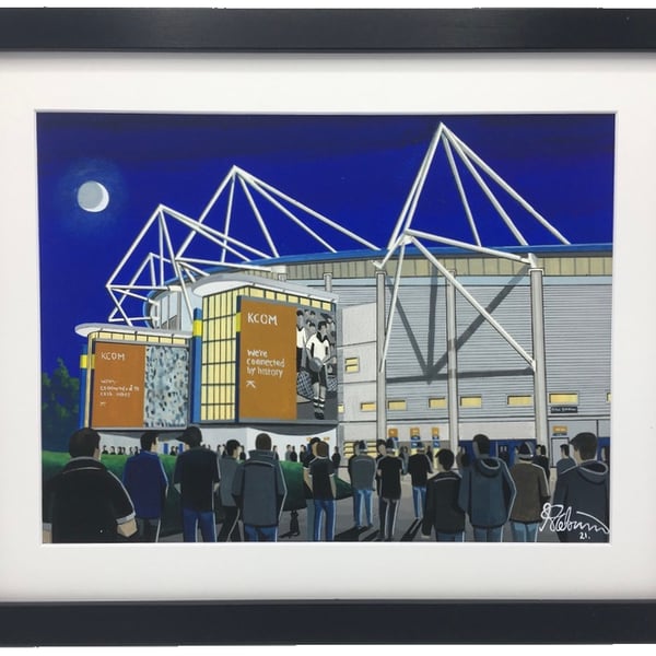 Hull R.F.C, KCOM Stadium, High Quality Framed Rugby Art Print.