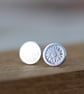 Silver Sunflower Stud Earrings - Image 2