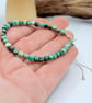 Natural Turquoise Beaded Bracelet with Adjustable Slider Clasp, Sterling Silver - Image 7