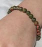 Unakite Bead Bracelet - Image 2