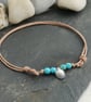 Adjustable cotton cord anklet with turquoise beads and shell charm - Image 6