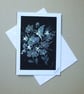 original hand painted floral blank greetings card ( ref FA 501 B2 )