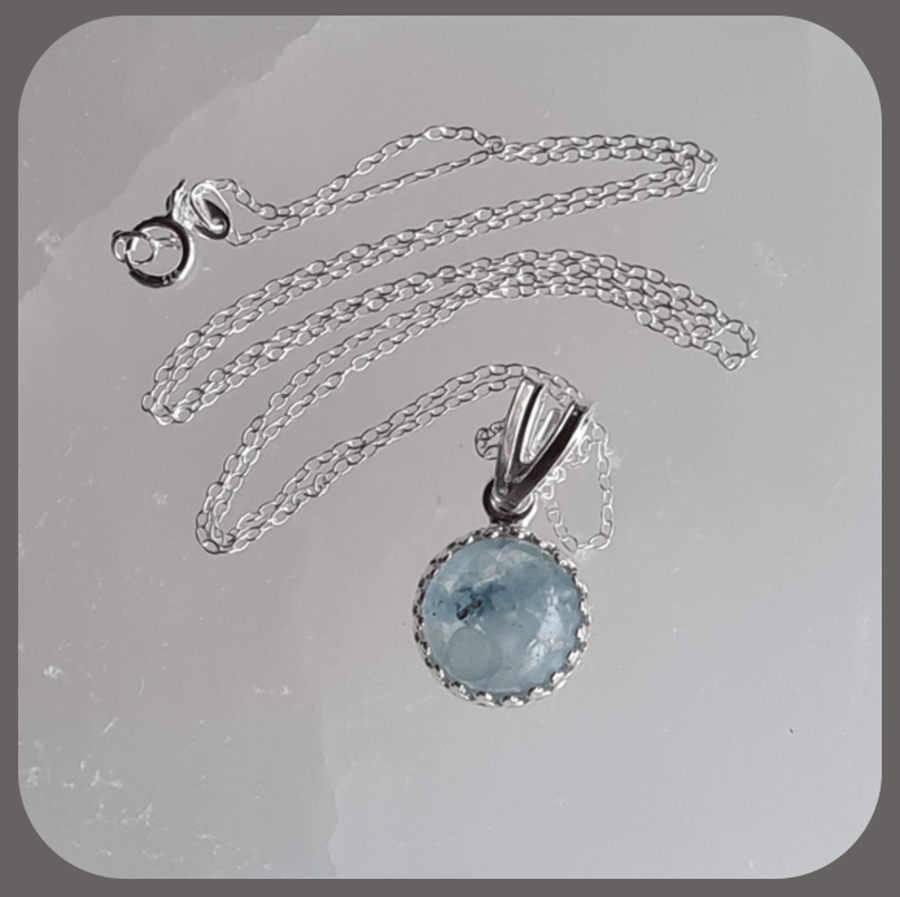 Sterling Silver and Aquamarine necklace