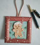 Dancing Gingerbread Man in a Frame - Christmas Card 