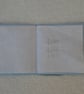 Sewing Needle Case with Sewing Pattern Applique Panel. Blue. Blue lining. - Image 4