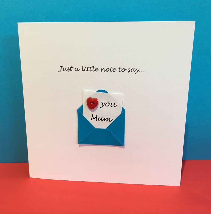 Mother's Day Card - Cute Button Card