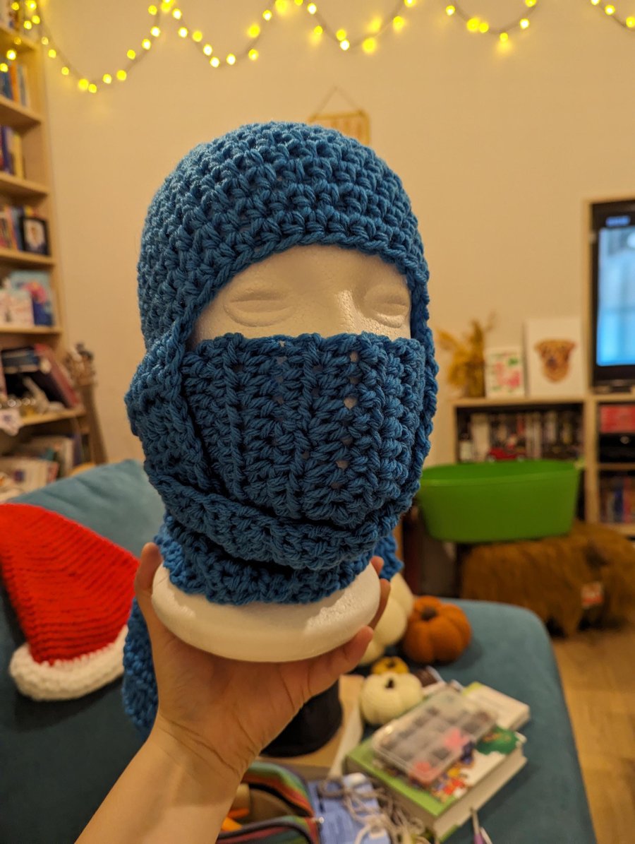 Ninja hat, winter novelty crochet hat, toddler, child and adult size