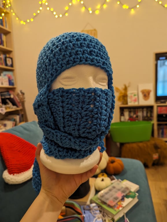 Ninja hat, winter novelty crochet hat, toddler, child and adult size