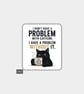 Funny Vinyl Sticker For Adults - Cute Snarky Coffee Cat