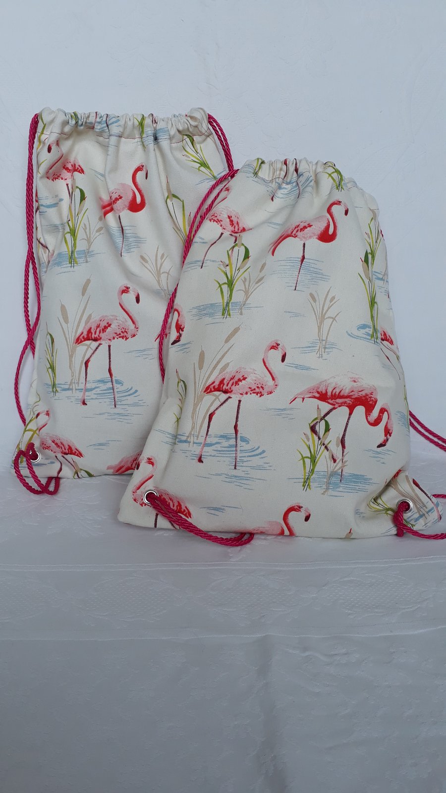 Flamingo drawstring backpack 