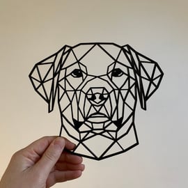 Geometric Labrador Retriever Dog 3D Printed Wall Art