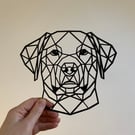 Geometric Labrador Retriever Dog 3D Printed Wall Art