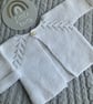 Hand knitted ‘Fearne’ Baby Girl’s Cardigan (3-6 months)